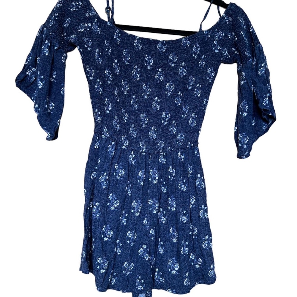 Hollister navy floral romper